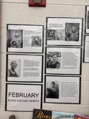 The library's black history month book display.