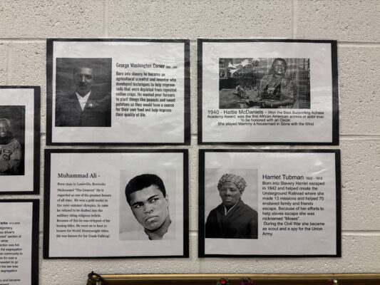 The library's black history month book display.